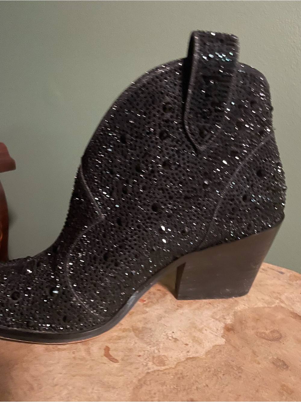 Jessica Simpson black glitter boots. Worn twice, both to just Dr. appointments!
